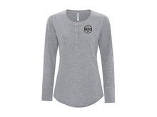 *CLASSIC* Ladies Henley Thermal Long Sleeve Tee's - Multiple Colors