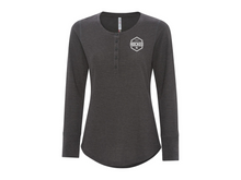 *CLASSIC* Ladies Henley Thermal Long Sleeve Tee's - Multiple Colors